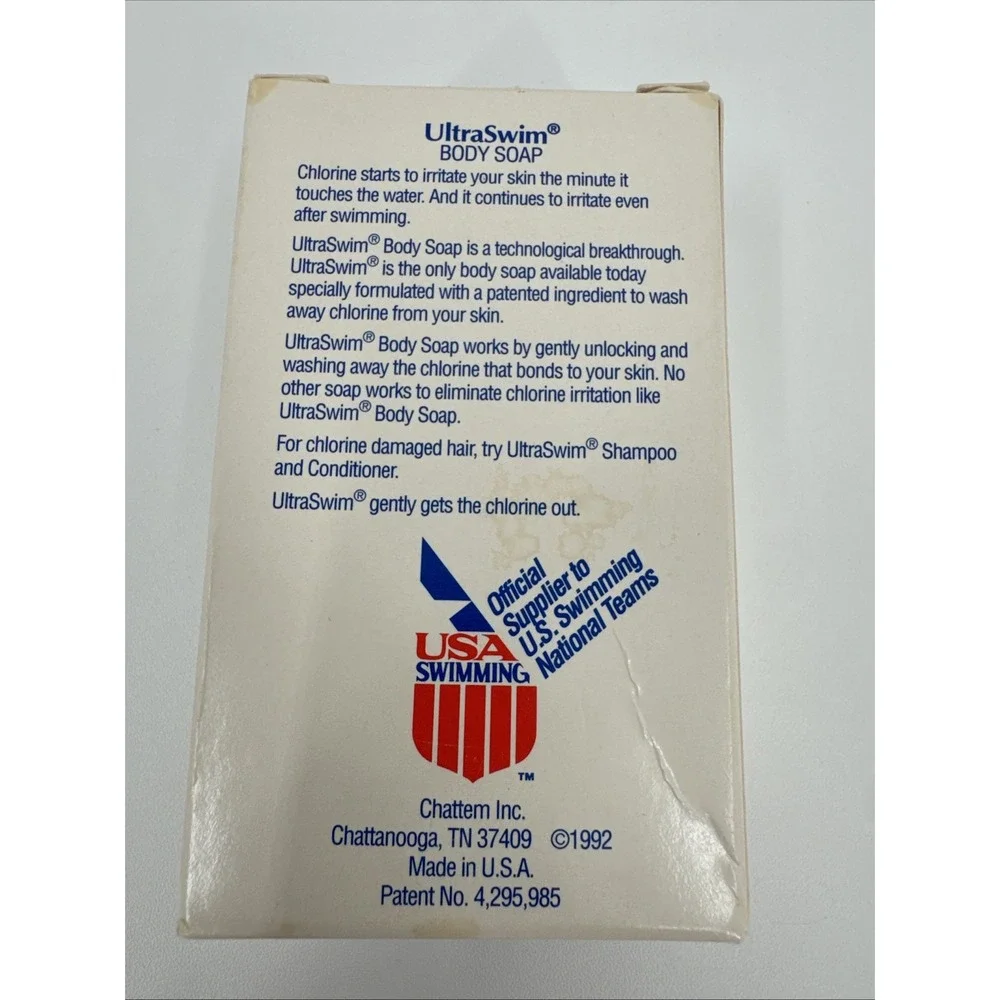 Ultra Swim Bar Soap Removes Chlorine Pool SEALED Deadstock Vtg Swimmers Skin‎